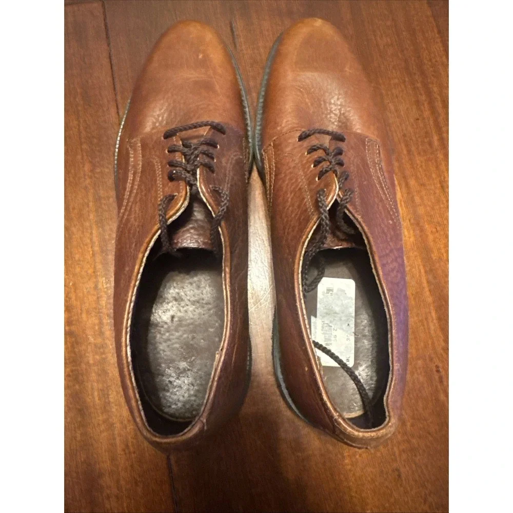Vintage Union Made USA Leather Oxford Shoes 9.5D EVA-Tech Sole Workwear UFCW 80s